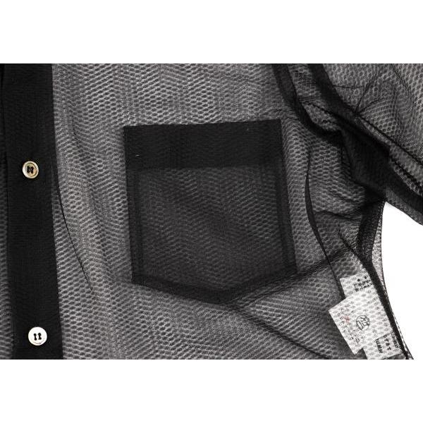 COMME des GARCONS（コムデギャルソン） ポリシアーシャツ 黒M位