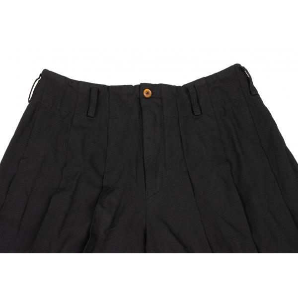 コムデギャルソン 黒のプリーツ袴パンツ コムデギャルソン 黒の