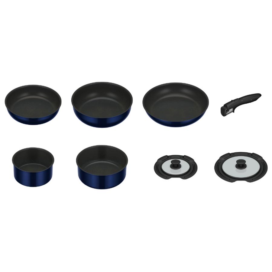 THERMOS（サーモス） 取っ手のとれるフライパン8点セットEA ガス火対応