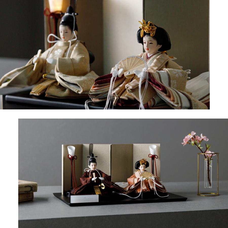ぷりふあ 雛人形 コンパクト おしゃれ モダン 親王飾り お雛様 雛 高級