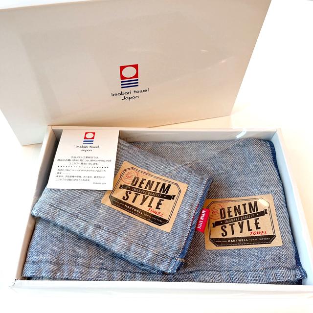 日本製今治産 デニム風ガーゼタオル デニムN フェイス＆ウォッシュ