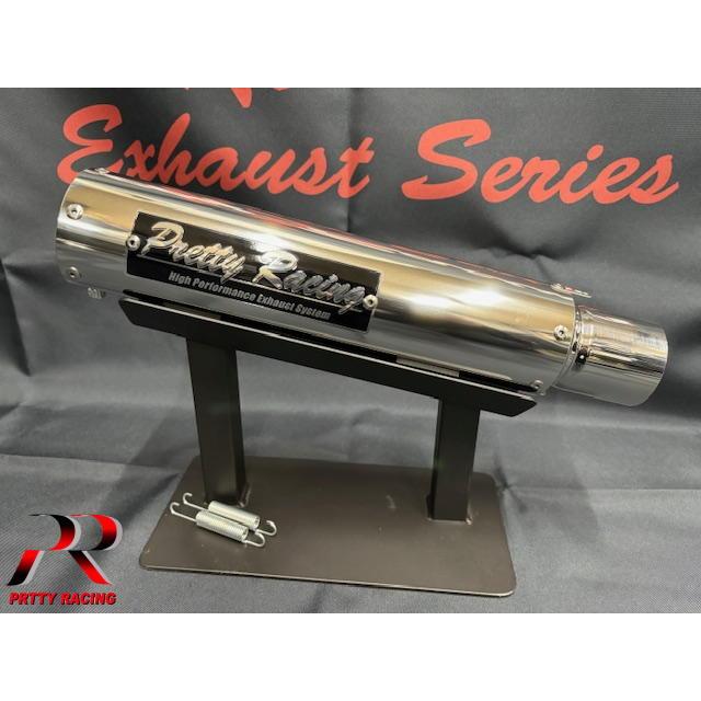 PRETTY RACING製 50.8π ステンレスサイレンサー タイプ2 プレート付