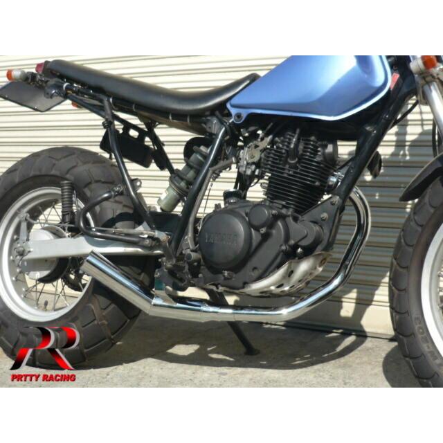 プリティー YAMAHA TW200 TW225 ショート管 70π マフラー メッキ