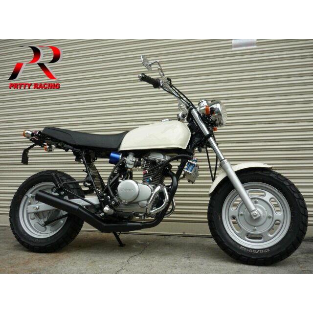 HONDA エイプ100 APE ショート管 黒 マフラー PRETTY : PRETTYRACING