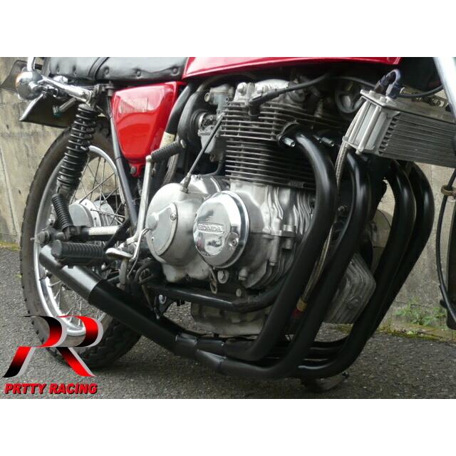 プリティー HONDA 旧CB400F ショート管 70π マフラー 黒 398/408