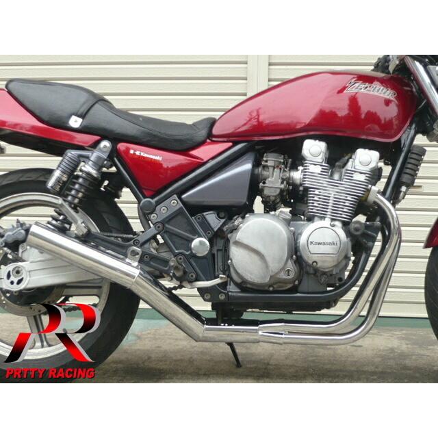 プリティー KAWASAKI ゼファー400/χ ショート管 70π マフラー メッキ