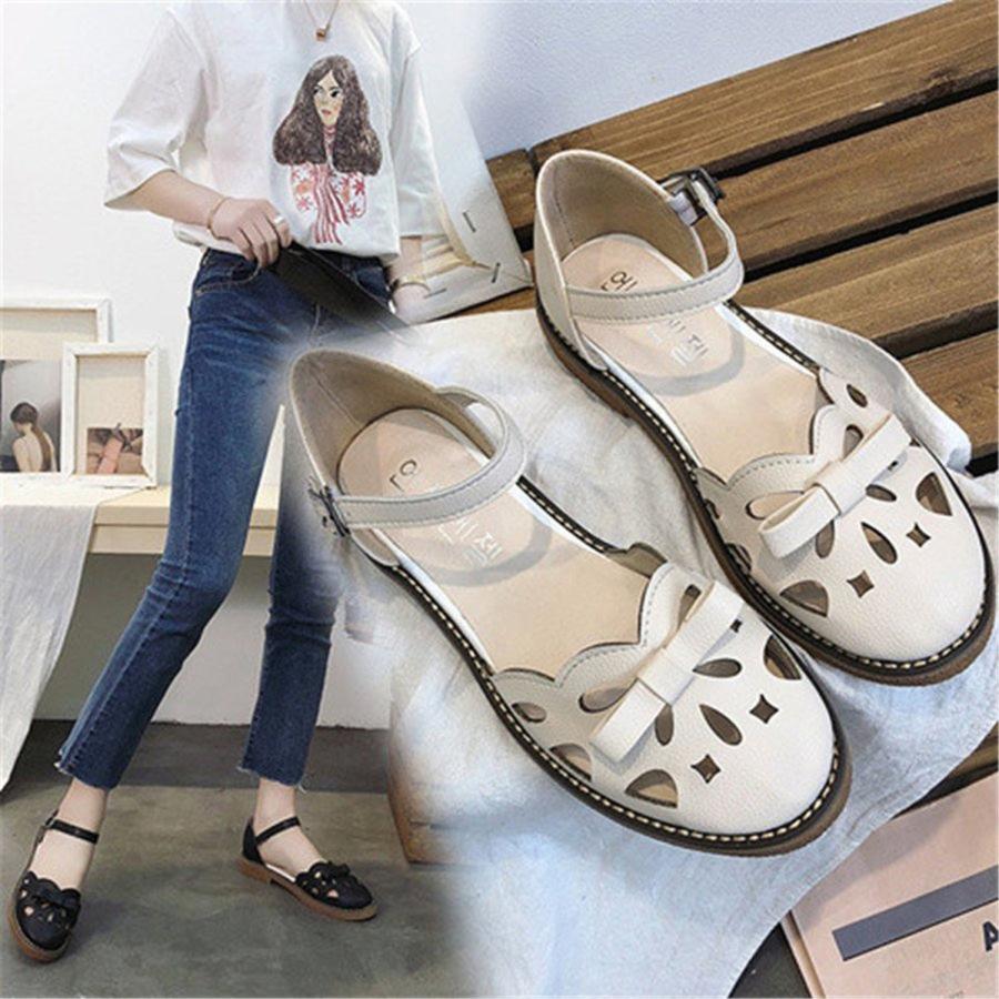 レディース サンダル パンプス 雕り ストラップ ぺたんこ 春 夏