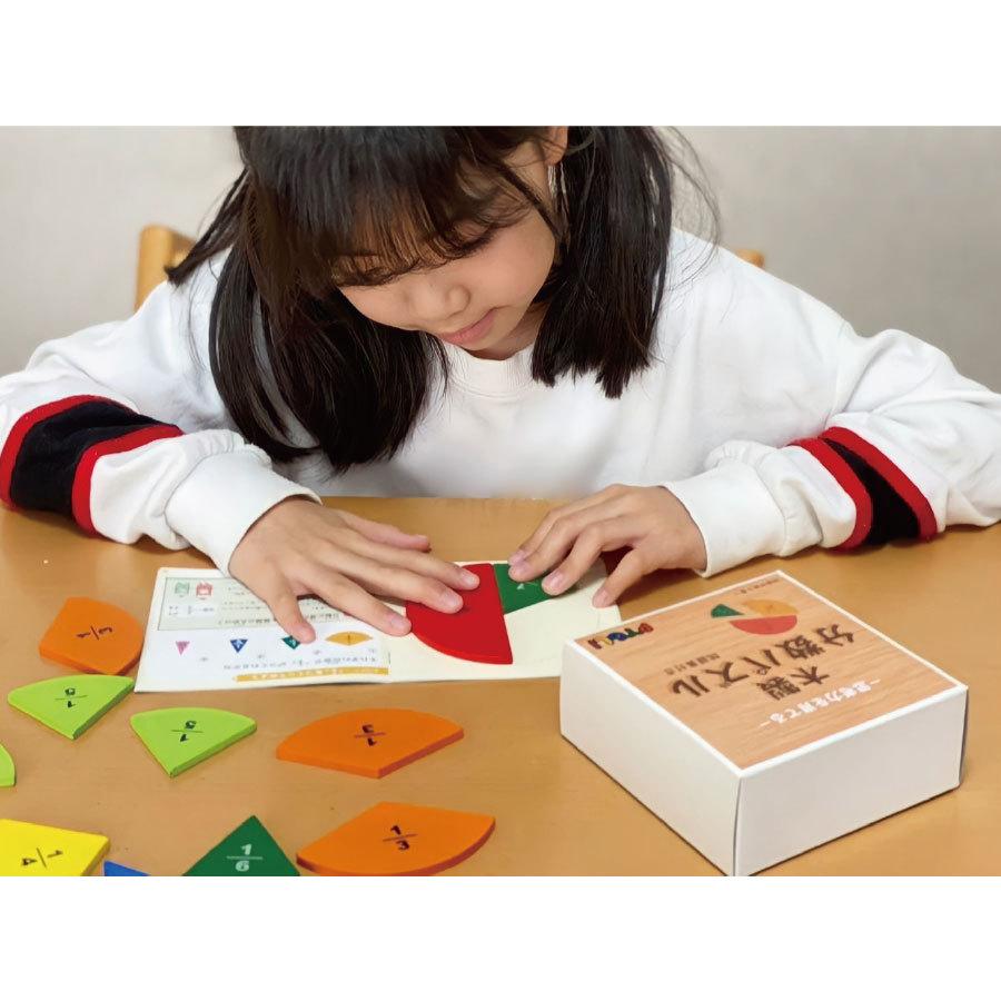 ピグマリオン 知育玩具 木製分数パズル (問題集付き) 小学生 実感算数