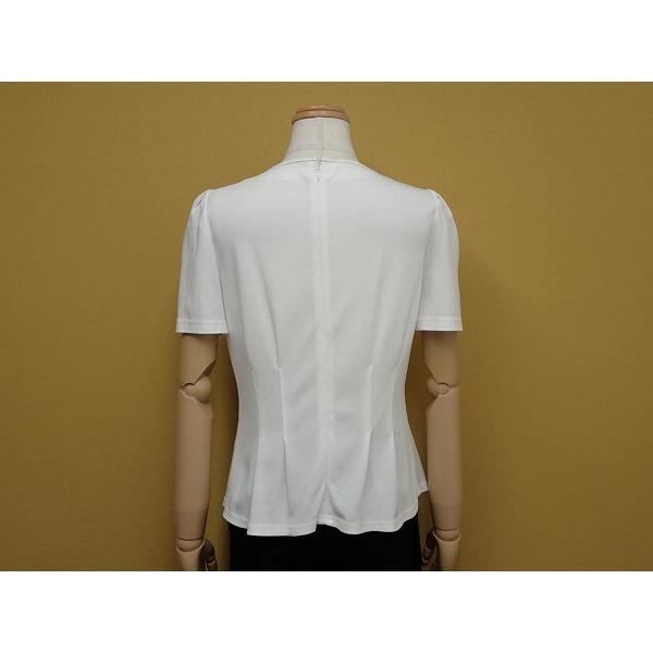 未使用品タグ付き)エムズグレイシー38 リボン付きホワイト長袖