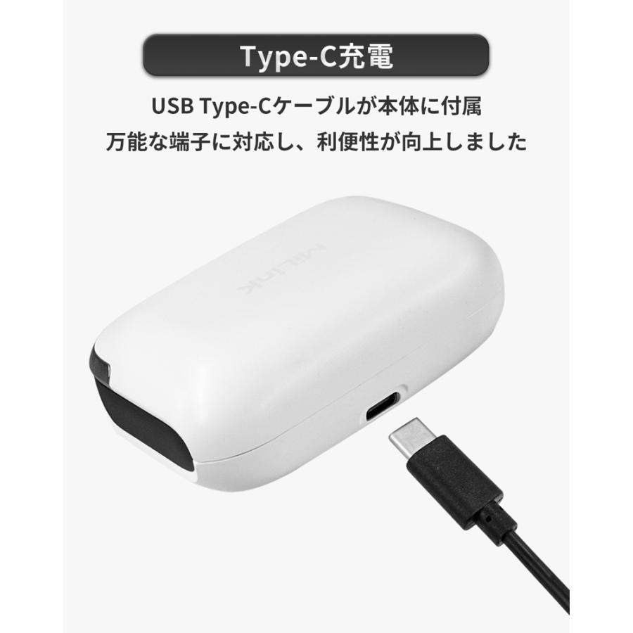 MiLink ワイヤレスイヤホン 耳掛け式イヤホン イヤーフック ボタン
