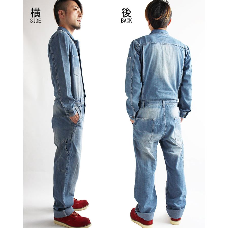 デニム ツナギ つなぎ メンズ オールインワン オーバーオール ジーンズ