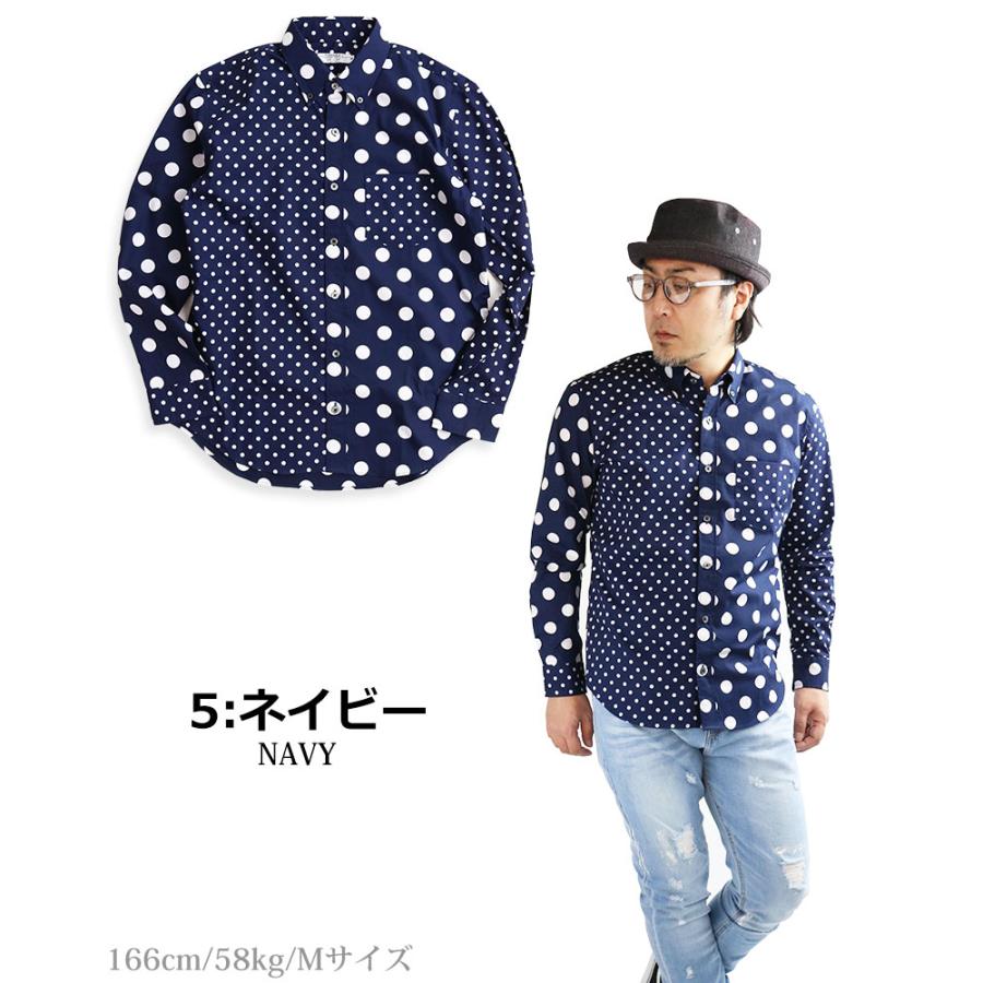 vintage el（ヴィンテージイーエル） 水玉柄シャツ ドットシャツ