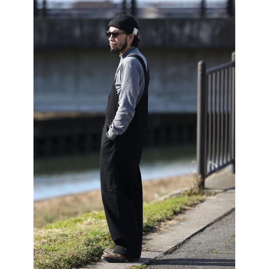 TCBジーンズ ボス オブ ザ キャット オーバーオール ブラックデニム