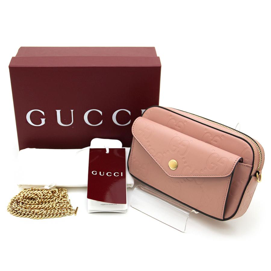 GUCCI（グッチ） GG ミニ ショルダーバッグ 781554 ピンク チェーン