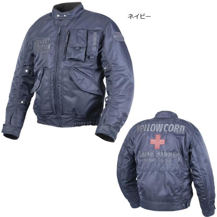 YELLOW CORN バイクジャケット ネイビー ウィンター イエローコーン