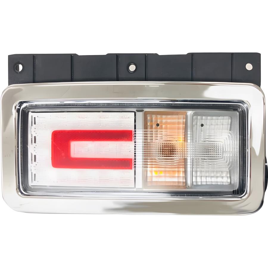 メッキテールランプベゼル 左右セット(日野純正 小糸テール用