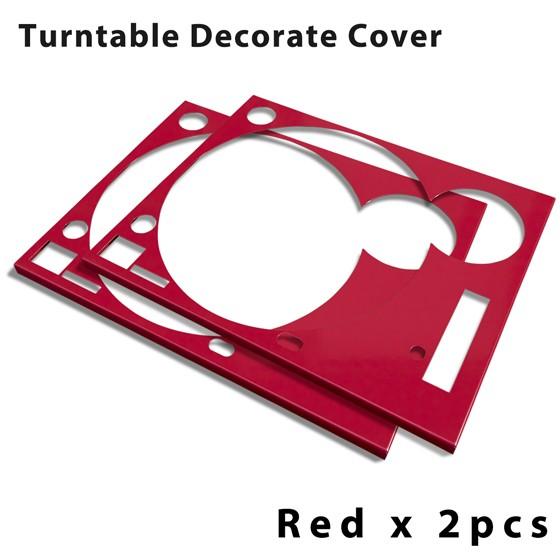 ターンテーブル カバー (Faceplate) レッド 2枚組 （for Technics SL
