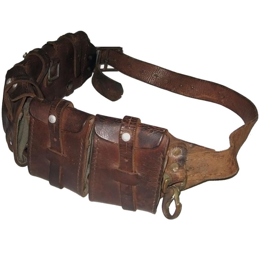 WW2 VINTAGE Swedish Bandolier Leather Ammo Pouch スウェーデン軍