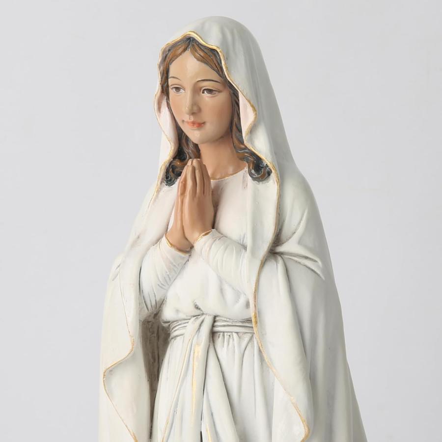 ルルドの聖母像聖母マリア祝福された聖母ルルドロザリオホルダー彫像高