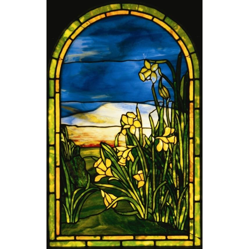 ルイス・C・ティファニーヴィンテージステンドグラス水仙グラス