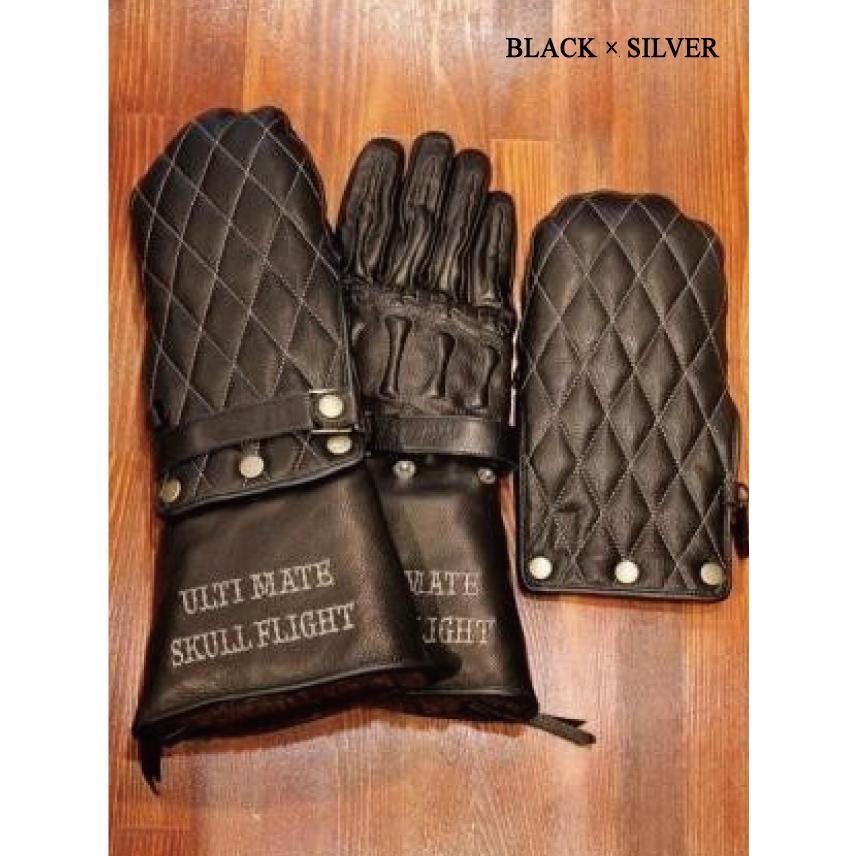 スカルフライト ボーン グローブ 冬用グローブ ブラックベース SKULL