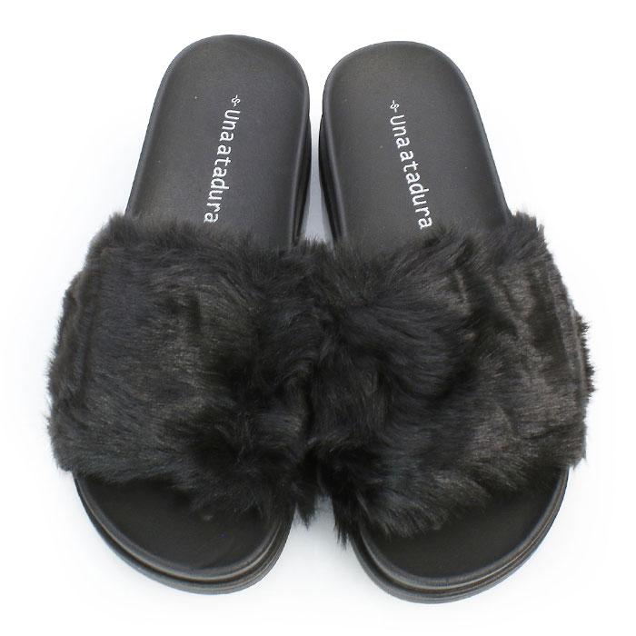 爆買】ファーサンダル 厚底 送料無料 屈曲 ふわふわ レディース