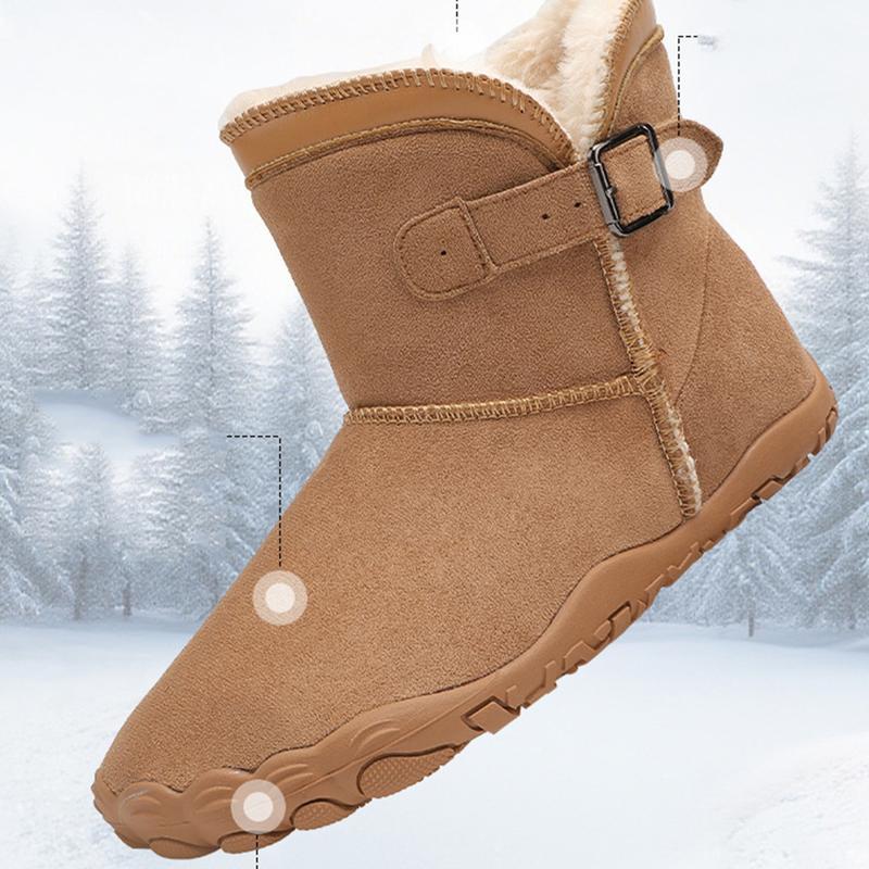 メンズ ムートンブーツ ショート丈 ヌバック スリッポン ベアフット