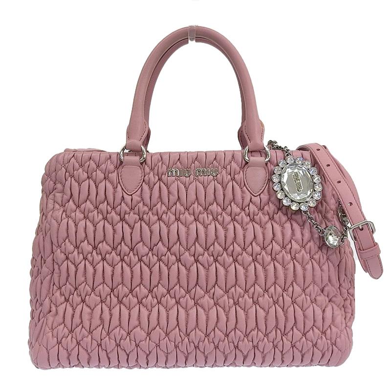 miu miu（ミュウミュウ） ナッパクリスタル 2WAYバッグ ハンドバッグ