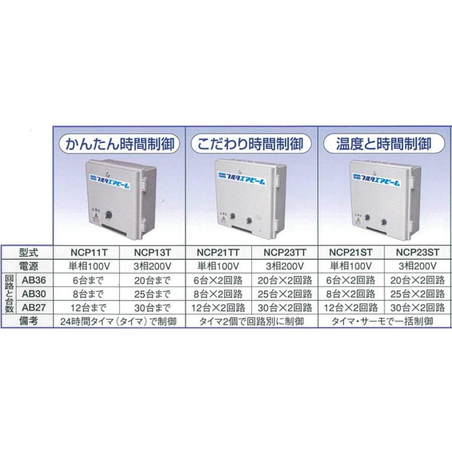 エアビーム専用 制御盤 NCP13T かんたん時間制御 200V電源 24時間