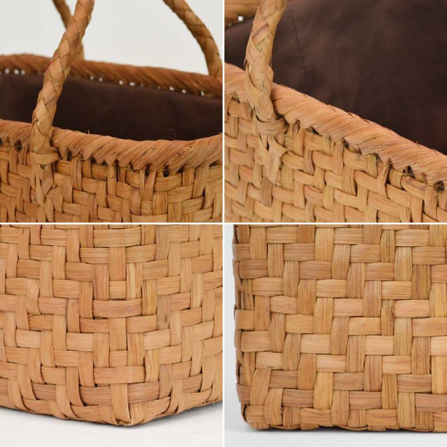 高級素材 山葡萄バッグ 晃 かごバッグ 網代編み 熟練 職人 : ラタン