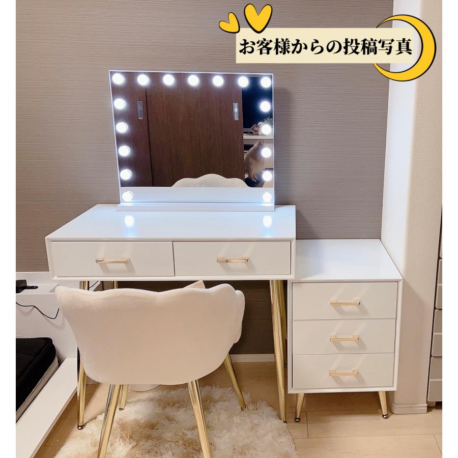 F＆I ドレッサー コンパクト テーブル オシャレ 白 化粧台 幅80cm 北欧