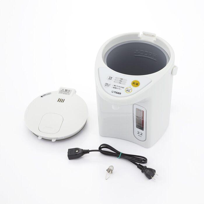 タイガー魔法瓶 PDR-G221-W マイコン電動ポット 2.2L ホワイト 電気