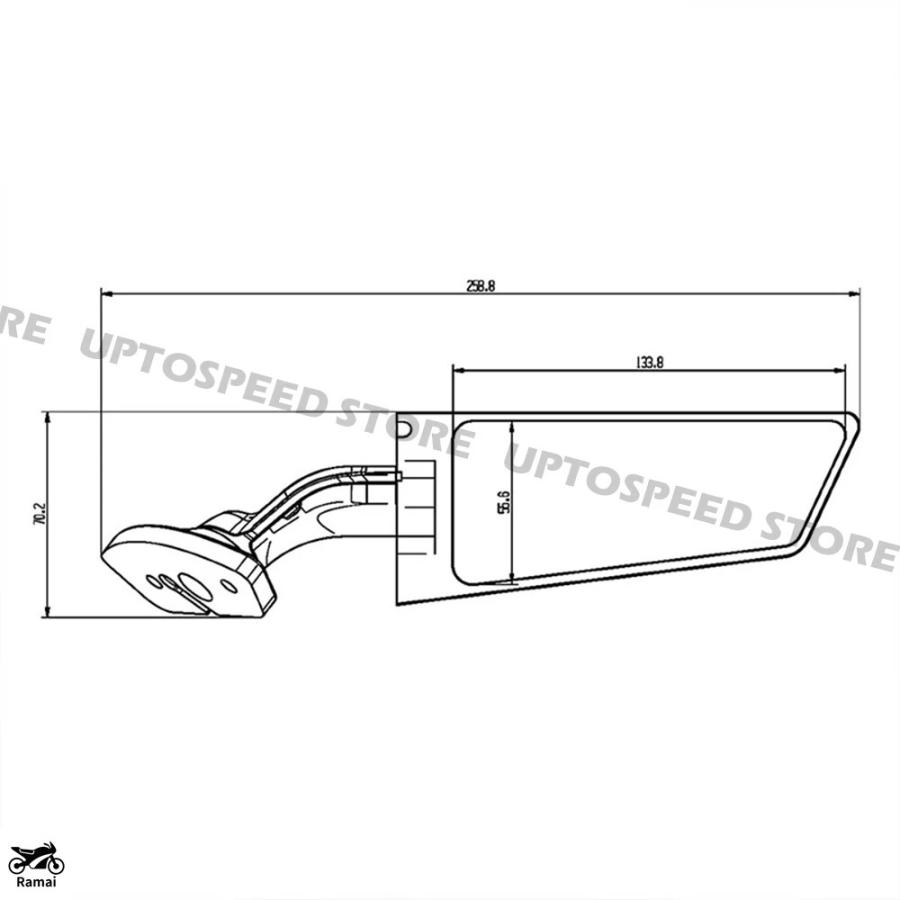 並行輸入品】 ZX4R ZX4RR バイク 風防 ウィング ミラー カワサキ ZX