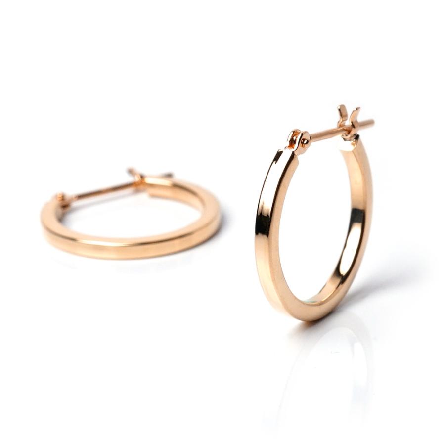 K18 イタニタス フープピアス 15mm レディース 女性用 18k 18金 ピンク