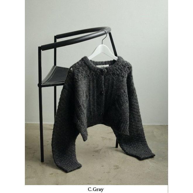 anuke（アンヌーク） Cable Knit Cardigan 24秋冬 62420508 即日発送