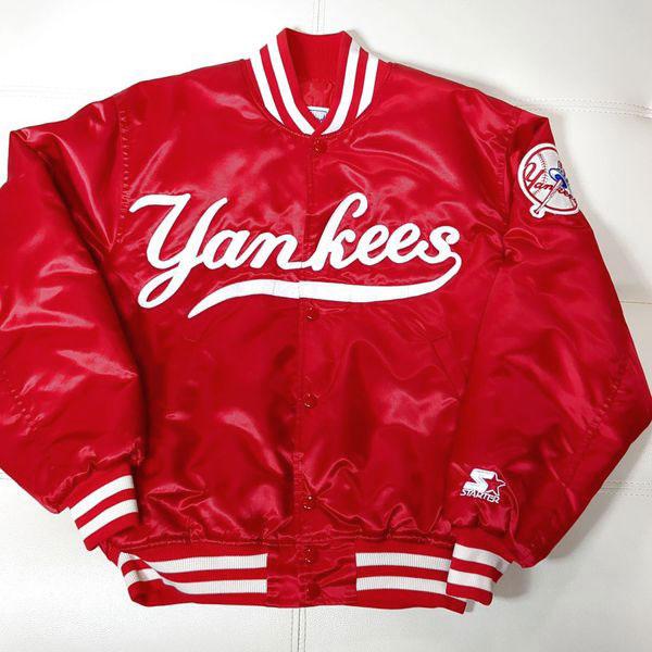 STARTER（スターター） USA製 ヤンキース ナイロンスタジャン M レッド