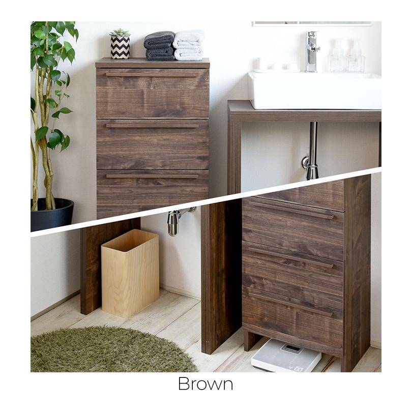 日本製 サニタリーチェスト 幅30cm ランドリーラック SA-9030H