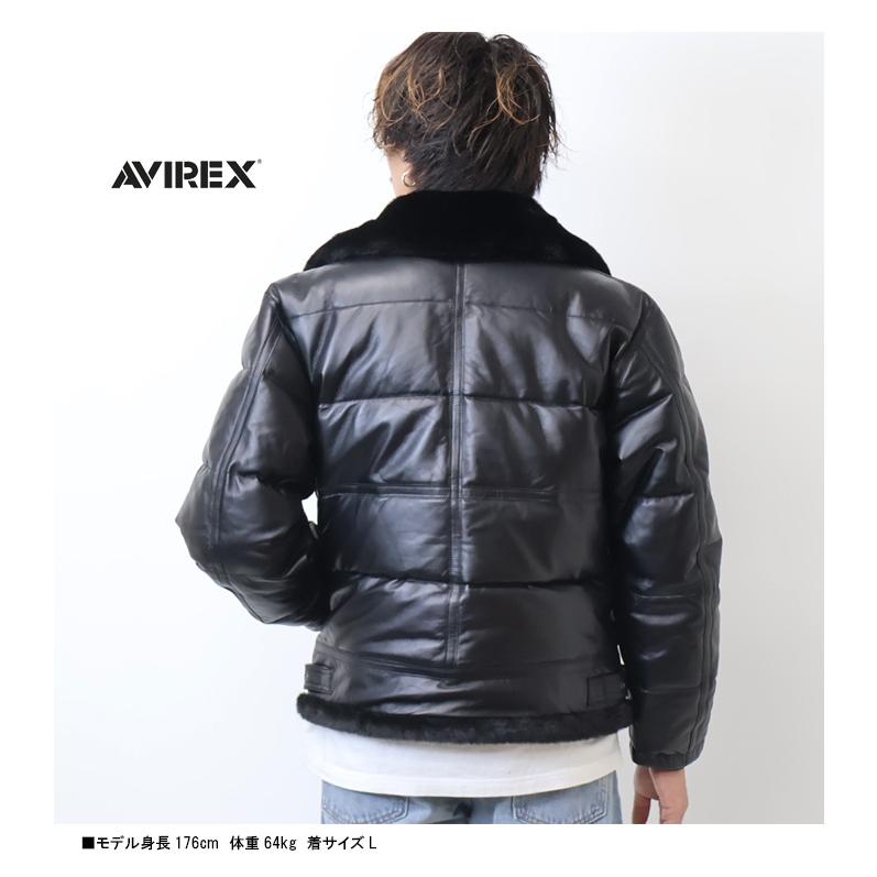 AVIREX（アヴィレックス） レザー ダウンジャケット B-3 レザー