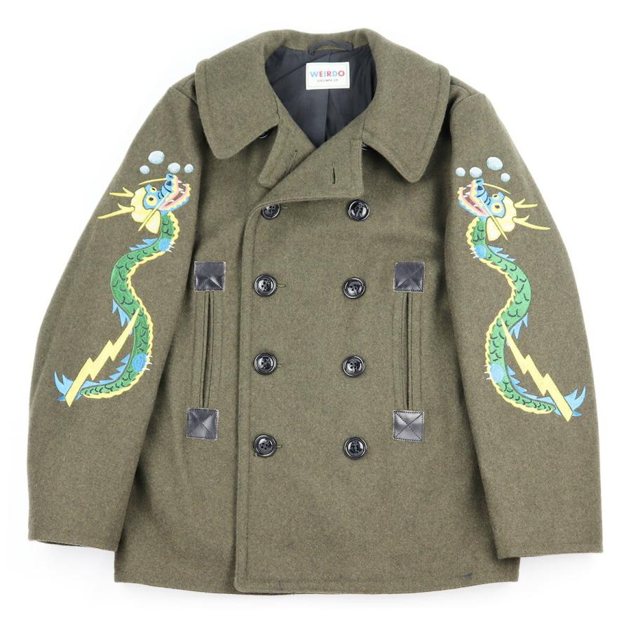 WEIRDO（ウィアード） WEIRDO SKULL & SNAKE - PEA COAT (KHAKI) P