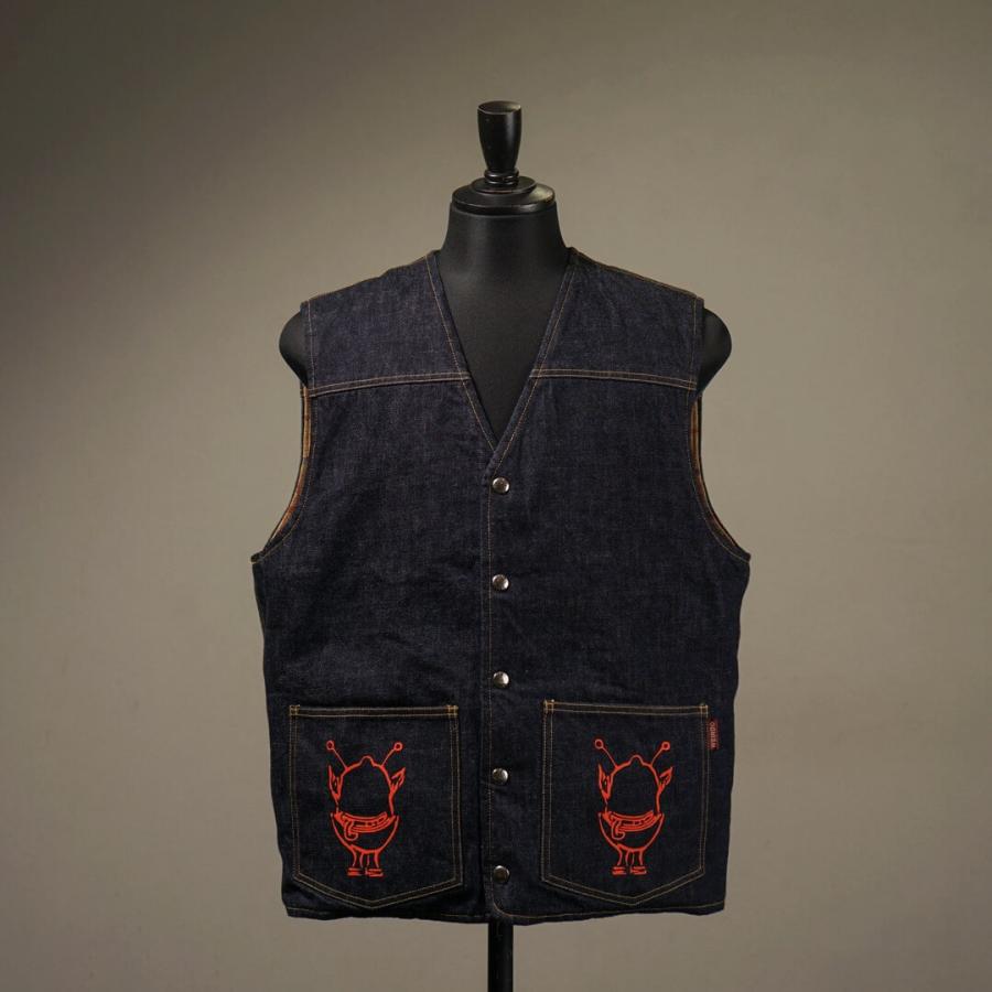 WEIRDO（ウィアード） デニム ワーク ベスト メンズ WEIRDO LOOK