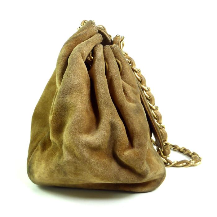 CHANEL（シャネル） スエード チェーン ショルダーバッグ ブラウン