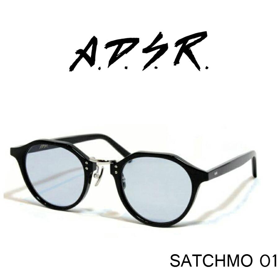 A.D.S.R. adsr サングラス SATCHMO サッチモ 01 ブラック シルバー