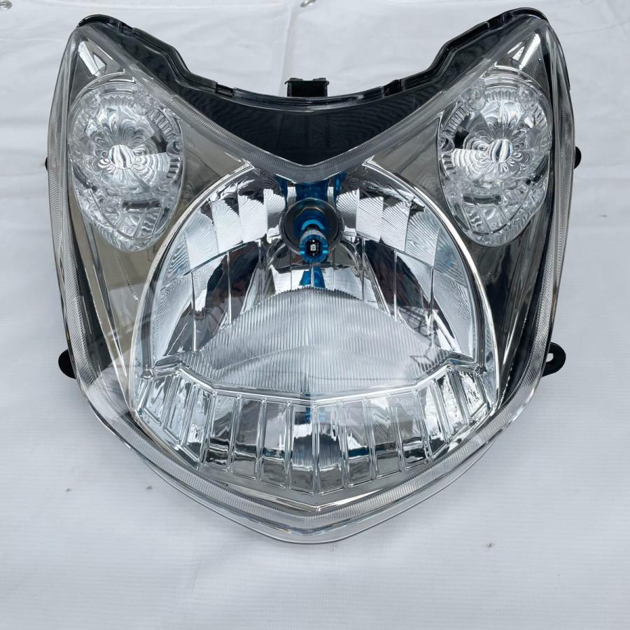 シグナスX SE44J 2型 07-12 LED ヘッドライト 純正タイプ H4青 電球