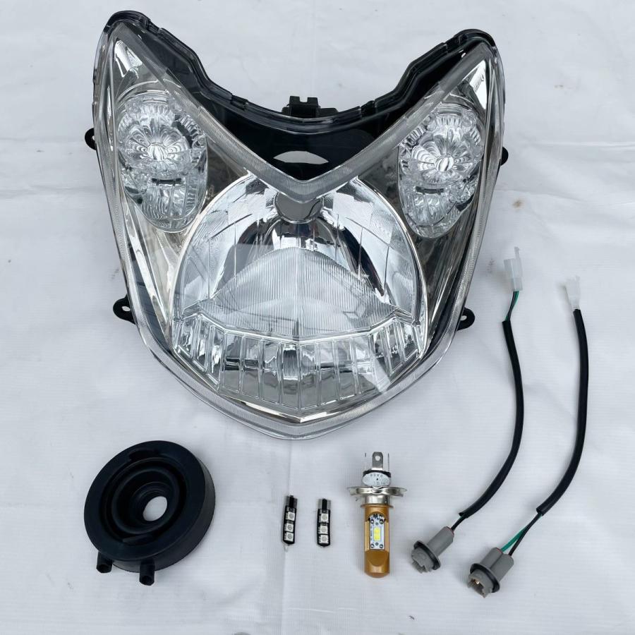 シグナスX SE44J 2型 07-12 LED ヘッドライト 純正タイプ H4 白 電球