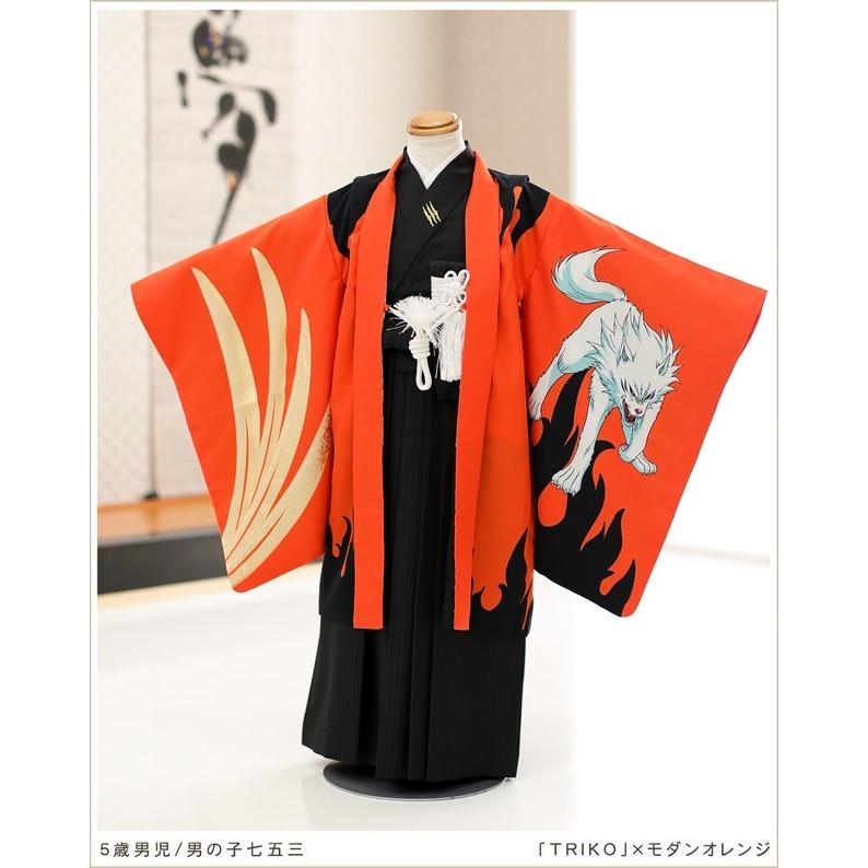 5歳 男の子 着物レンタル 七五三 d5157 子供着物 袴 フルセット 人気