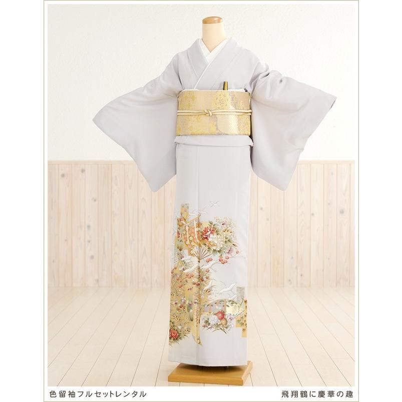 色留袖 レンタル it001「飛翔鶴に慶華の趣」結婚式 着物レンタル 入学