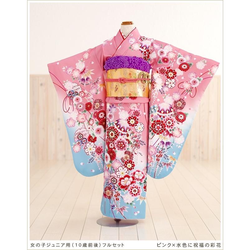 10歳 女の子 着物レンタル jk1030 子供振袖 子供着物 ジュニア振袖 1/2