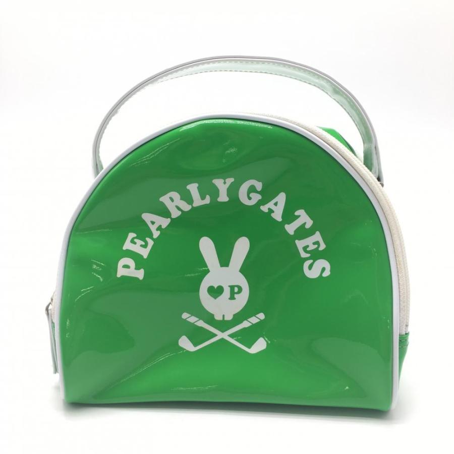 PEARLY GATES（パーリーゲイツ） カートバッグ ライトグリーン×白