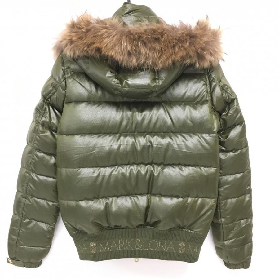 美品】マークアンドロナ ダウンジャケット カーキ フード・ファー