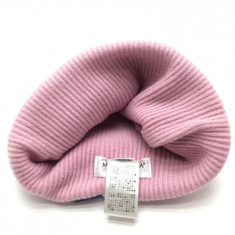 新品】マークアンドロナ ニット帽 ピンク ウール混 FREE ゴルフウェア